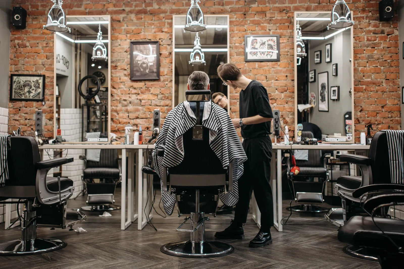Stole i en barbershop
